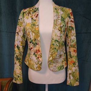 Zara Basics Floral Blazer Size Small